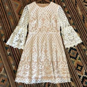 Eliza J Bell Sleeve Fit And Flare Dress